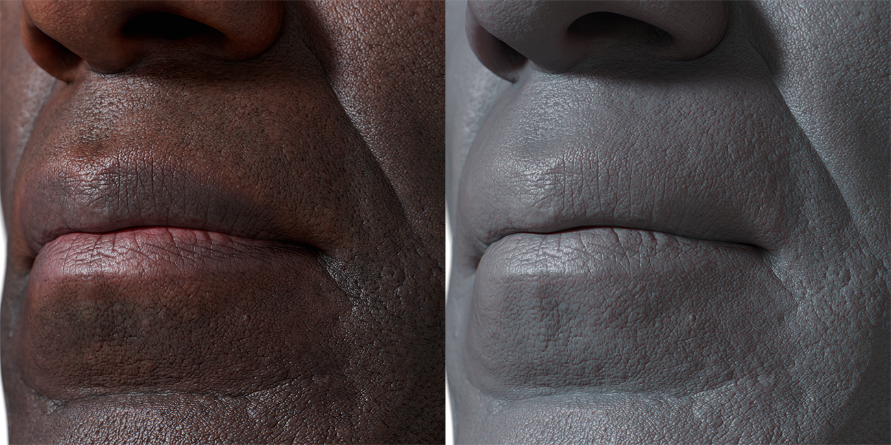 Download lips displacement map 3d model
